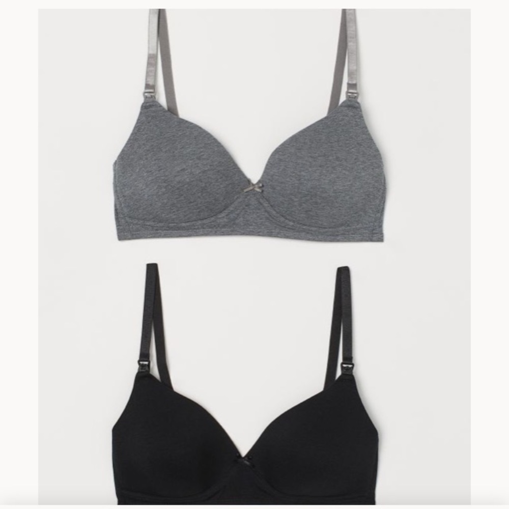 NWT H&M MAMA PADDED NURSING BRA- 2 PACK